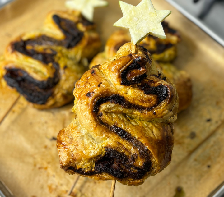 Puff Pastry Christmas Tree Skewers
